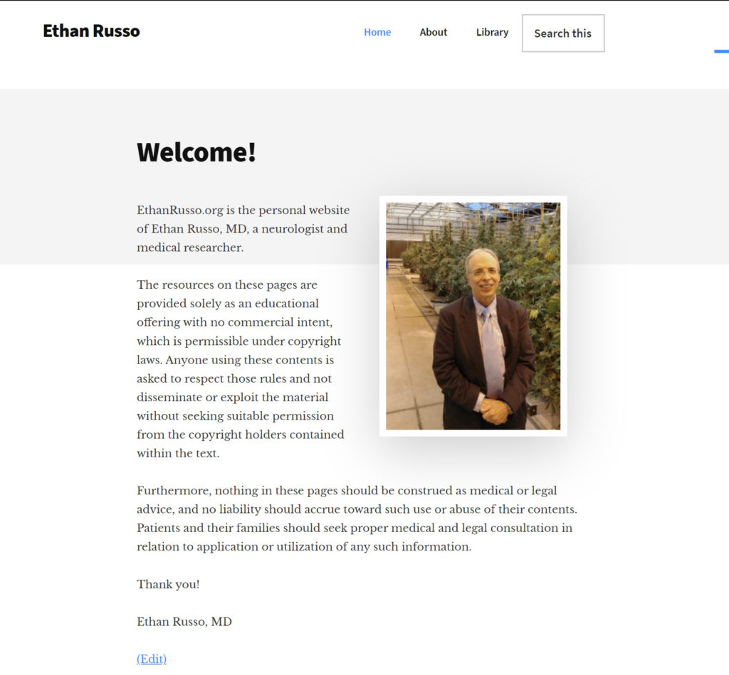 Ethan Russo website development