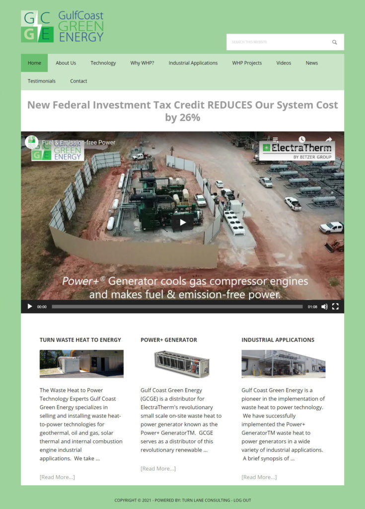 Gulf Coast Green Energy website