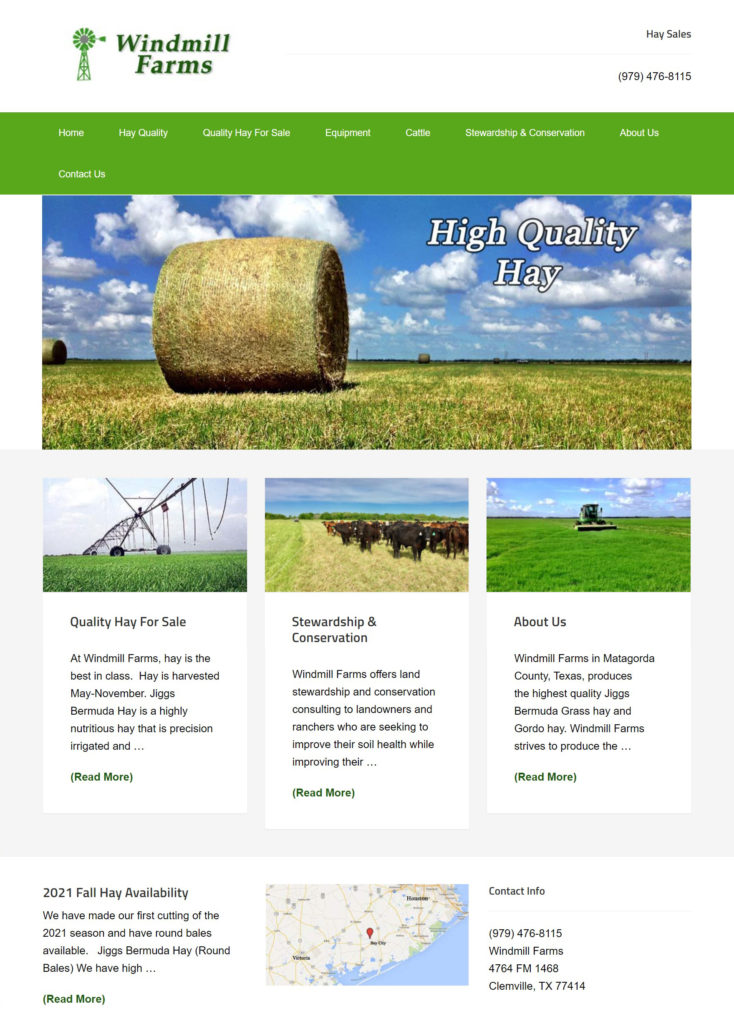Agricultural website development