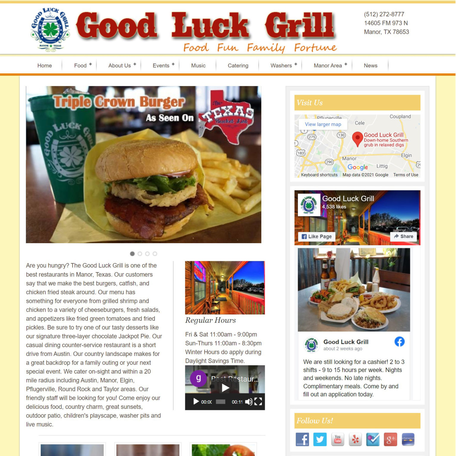Good Luck Grill website square